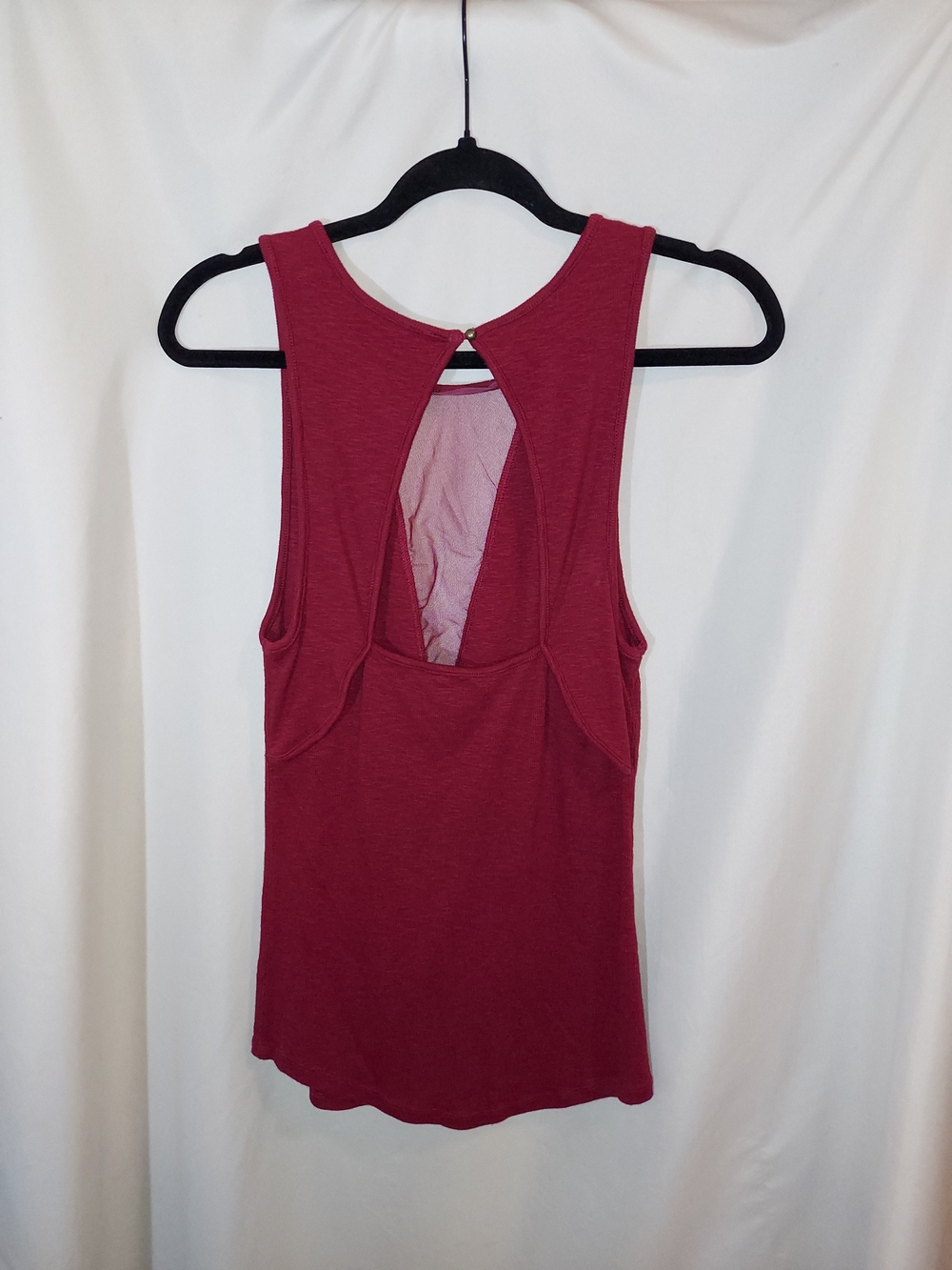 Free People Garnet Deep V-Neck Mesh Tank Top - L - Picture 2 of 8